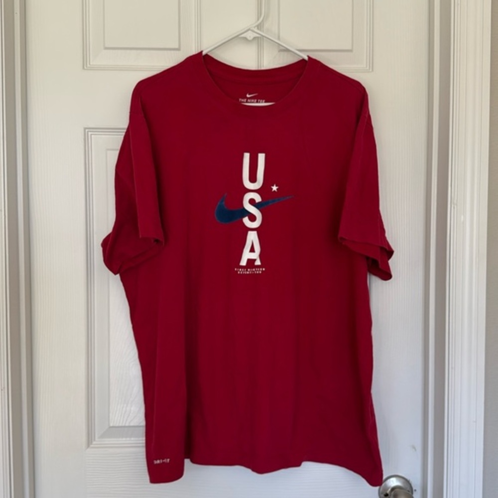 The Nike Tee men’s red shortsleeve teeshirt